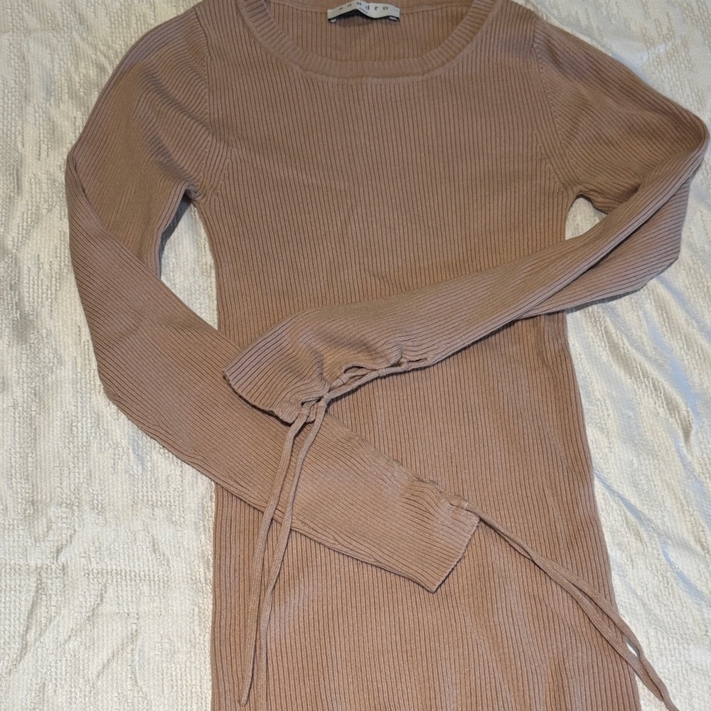 Sandro cream beige  knot sweater size S